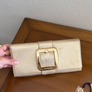 Michael Kors Metallic Gold Clutch